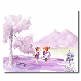 Tranh dán tường Tím Nhẹ Nhàng